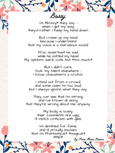 Load image into Gallery viewer, "Bossy" - Original Poem by Anne Marie Brown for Nursery Decor, Children's Room, Office